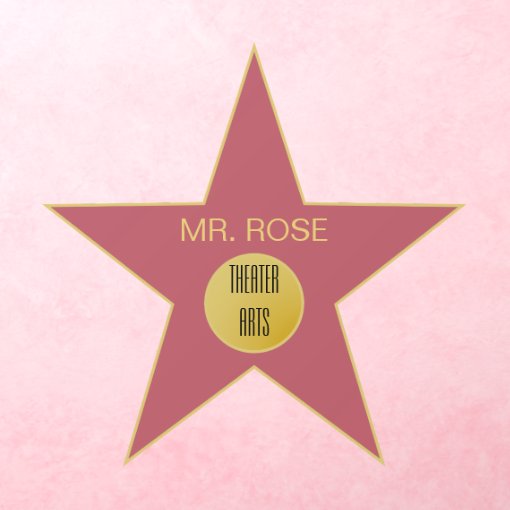 Dressing Room Star Hollywood Superlative Wall Decal | Zazzle