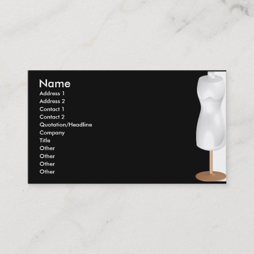 Customizable Dressmaker Business Cards