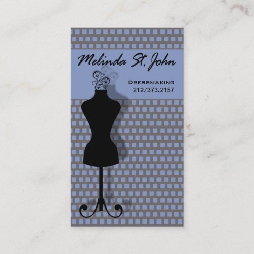 Dressmaker Mannequin Sewing Fashion Designer Business Card