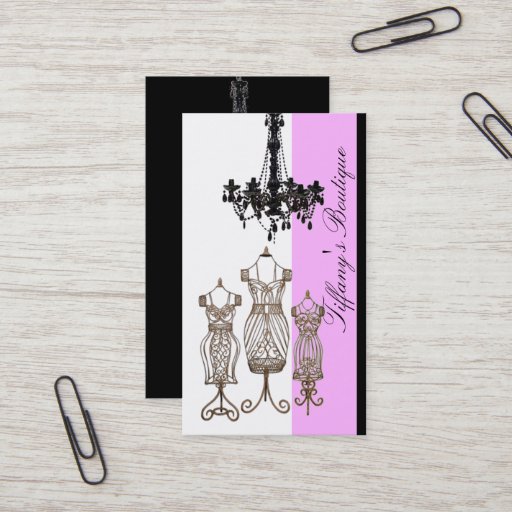 Customizable Victorian Chandelier Boutique business cards