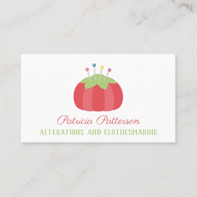 Dressmaker Seamstress Tailor Business Card (Front)