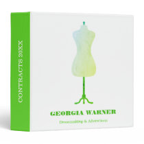 Dressmaker Seamstress Tailor Clothing Mannequin 3 Ring Binder