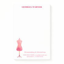 Dressmaker Seamstress Tailor Sewing Watercolor Pos Post-it Notes