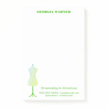 Dressmaker Seamstress Tailor Sewing Watercolor Post-it Notes
