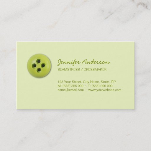Customizable Dressmaker / Tailor / Seamstress business card