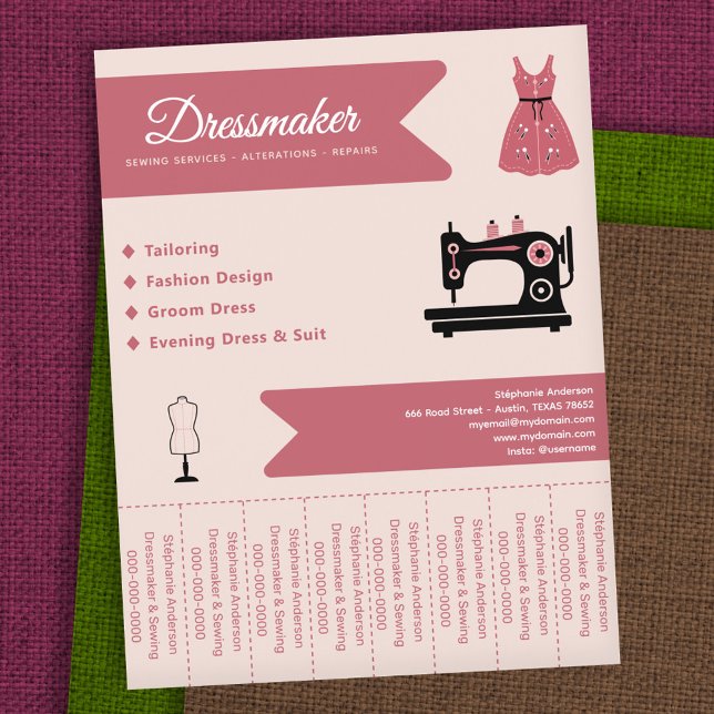 Dressmaker Tear Off Strips Flyer (Dressmaker Tear Off Strips Flyer)