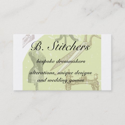 Dressmakers or seamstress business card