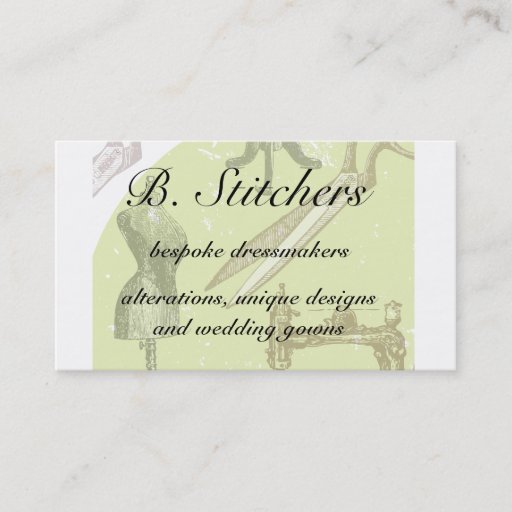 Customizable Dressmakers or seamstress business card
