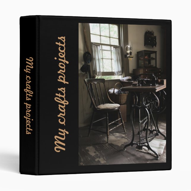 Dressmaker's room crafts projects binder (Front/Spine)