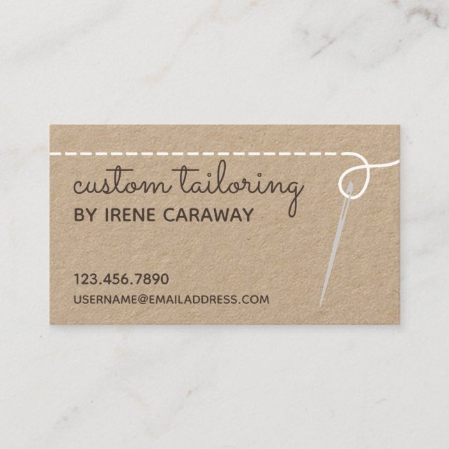 Dressmaking Alterations Sewing Business Card (Front)
