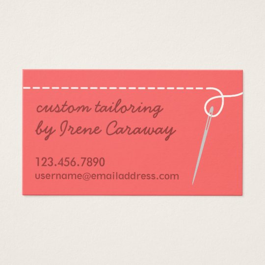 Dressmaking Alterations Sewing Business Card