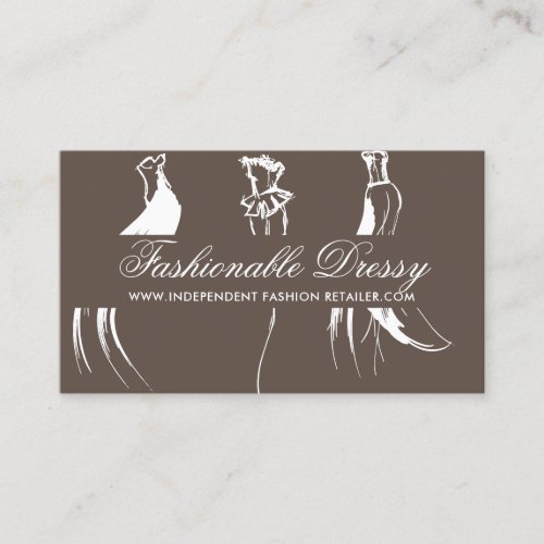 Dressy Wedding Clothing Fashion Brown Bridal Business Card