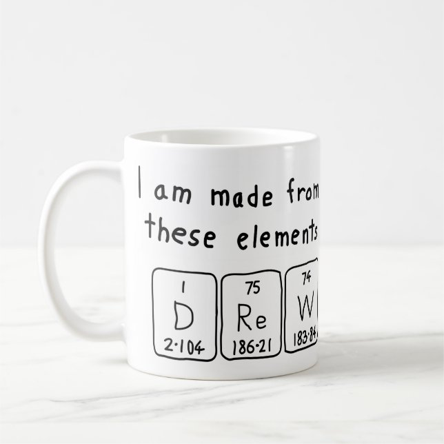 Drew periodic table name mug (Left)