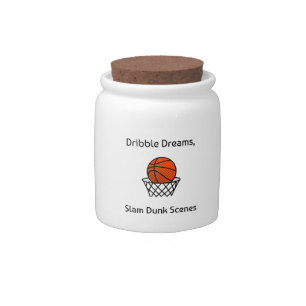 Dribble Dreams, Slam Dunk Scenes Basketball Candy Jar