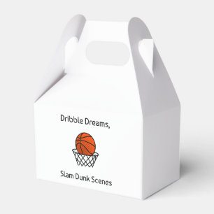 Dribble Dreams, Slam Dunk Scenes Basketball Favor Boxes