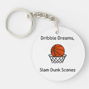 Dribble Dreams, Slam Dunk Scenes Basketball Keychain