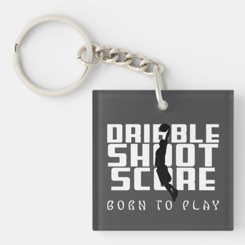 Dribble Shoot Score Basketball  Keychain