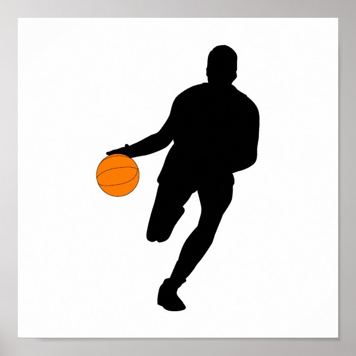 Dribble Silhouette Poster