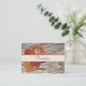 Dried Autumn Leaves and Flowers Enclosure Card (Standing Front)
