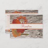 Dried Autumn Leaves and Flowers Enclosure Card (Front/Back)