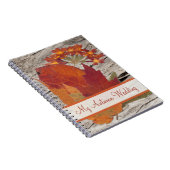 Dried Autumn Leaves and Flowers Notebook (Right Side)