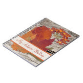 Dried Autumn Leaves and Flowers Notebook (Left Side)