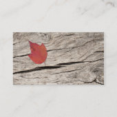 Dried Autumn Leaves and Flowers Place Cards (Back)