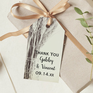 Dried Barley Country Farm Wedding Favor Tag