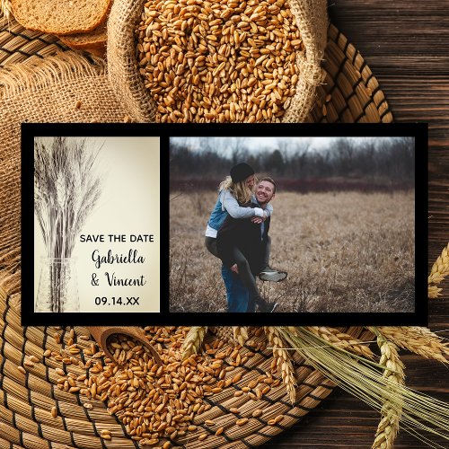 Dried Barley Country Farm Wedding Save the Date