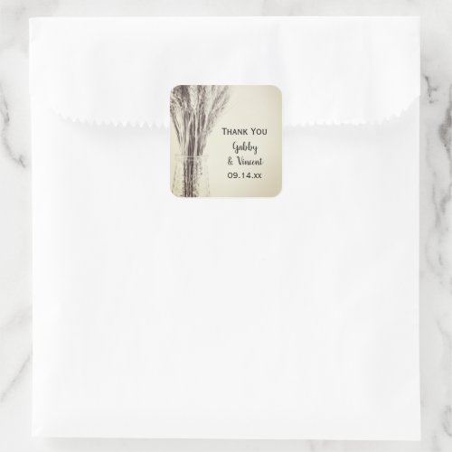 Dried Barley Farm Wedding Thank You Favor Tag