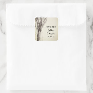 Dried Barley Farm Wedding Thank You Favor Tag
