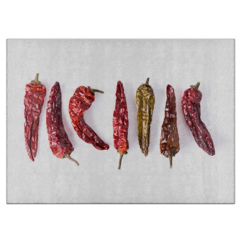 Dried Chili Peppers Cutting Board