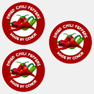 Dried Chili Peppers Labels