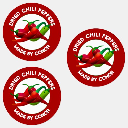 Dried Chili Peppers  Labels
