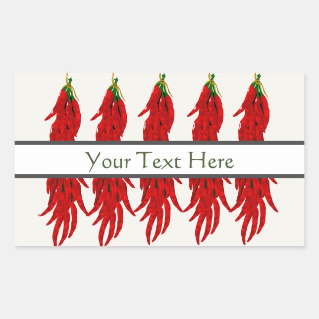 Dried Chili Peppers Rectangular Sticker (Front)