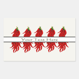 Dried Chili Peppers Rectangular Sticker