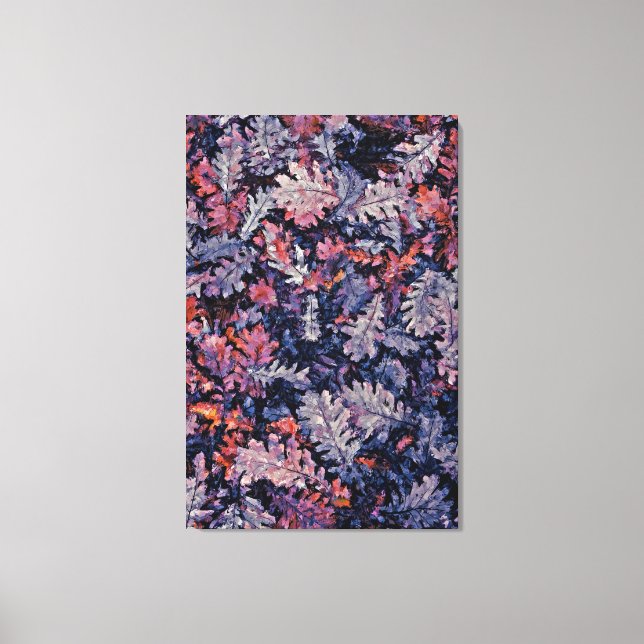 Dried Colorful Autumn Leaves – Nature-Inspired Art Canvas Print (Front)