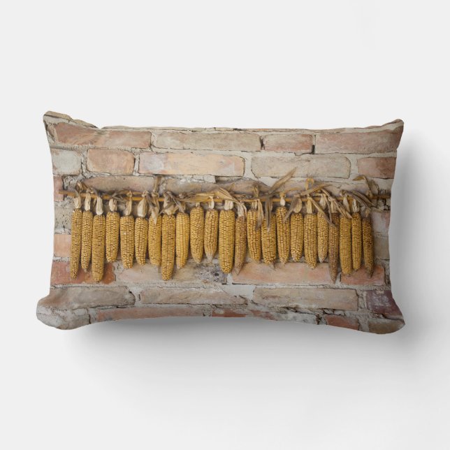 Dried Corn Cobs Lumbar Pillow (Front)
