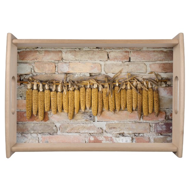Dried Corn Cobs Serving Tray (Front)