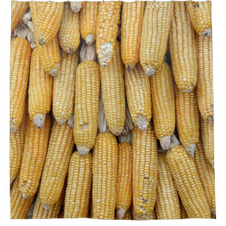 Dried Corn Stack: Textured Shower Curtain