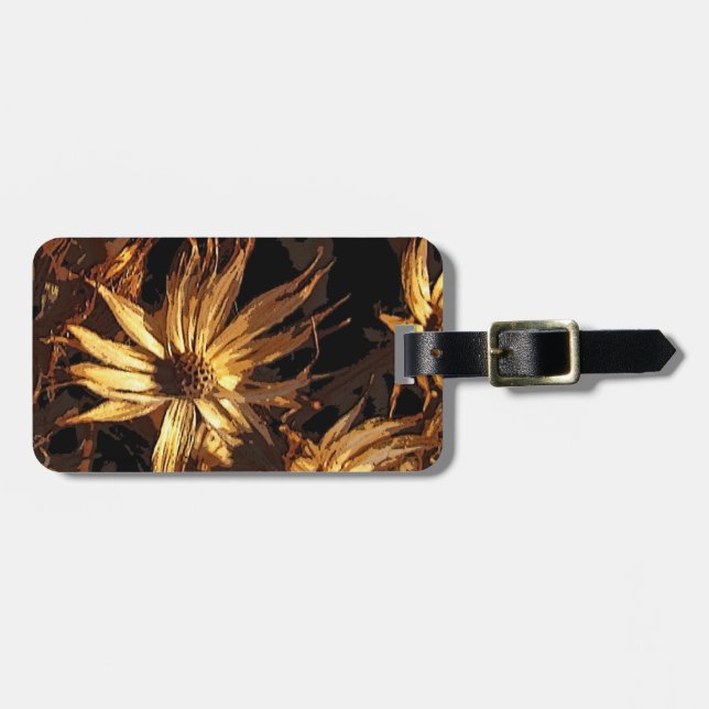 Dried Flower Abstract Luggage Tag (Front Horizontal)