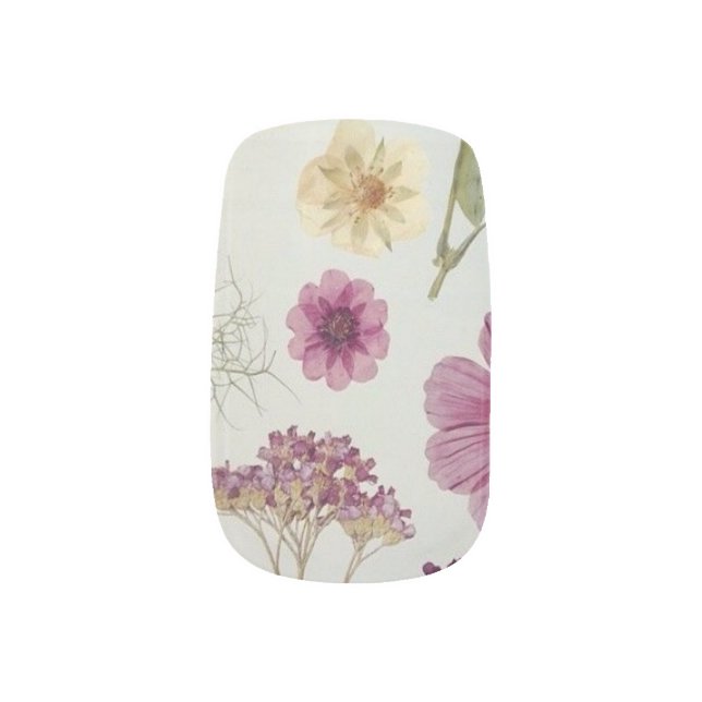 Dried flower Minx Nail Art Decals (Left Thumb)