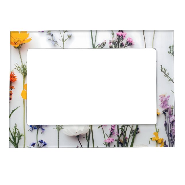 DRIED FLOWERS AESTHETIC FLORAL WILDFLOWER MAGNETIC FRAME (Front)
