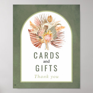 Dried flowers cards and gifts fall wedding poster