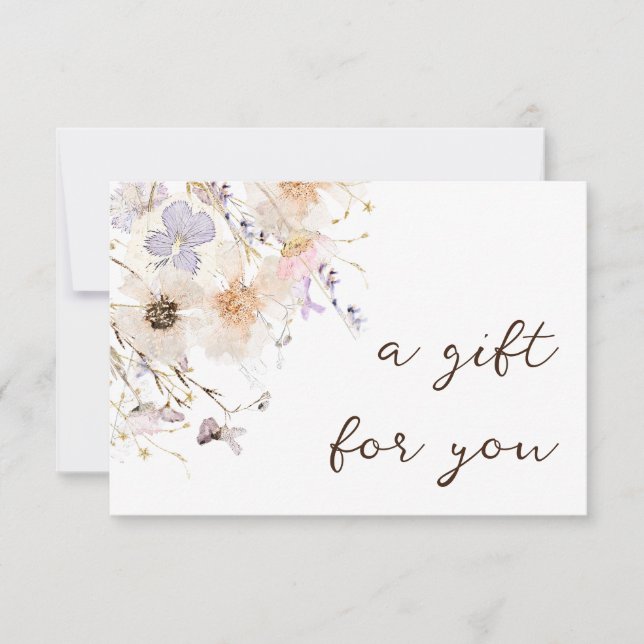 Dried flowers elegant gift certificate (Front)