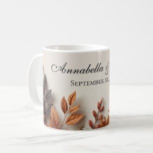 Dried Flowers Fall Floral Custom Name Coffee Mug