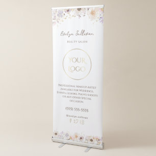 Dried flowers retractable banner