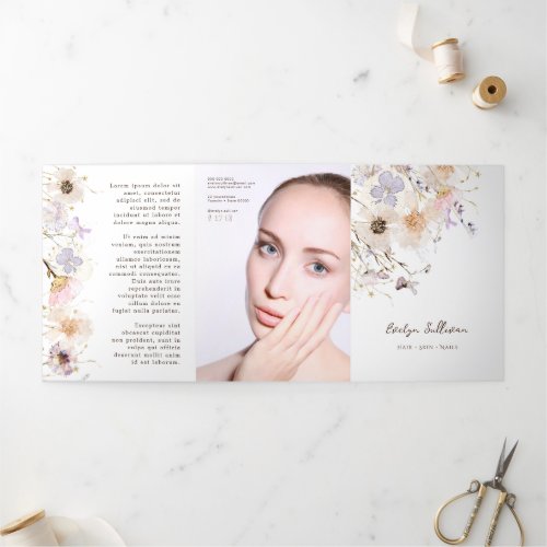 Dried flowers trifold brochure