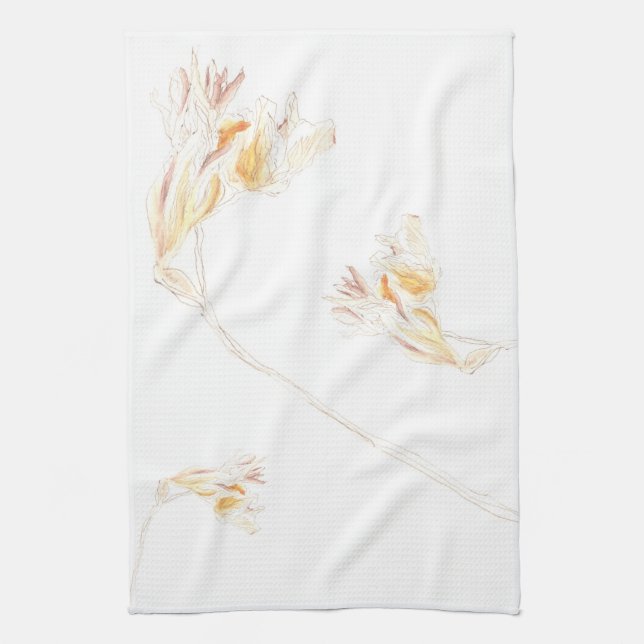 Dried Freesia No. 3 Kitchen Towel (Vertical)