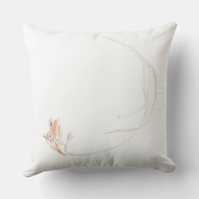Dried freesias 1  throw pillow (Back)